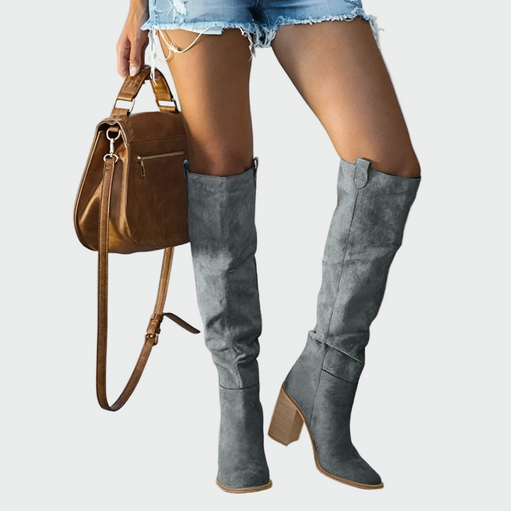 Giada - Elegantes Botas Altas De Cuero
