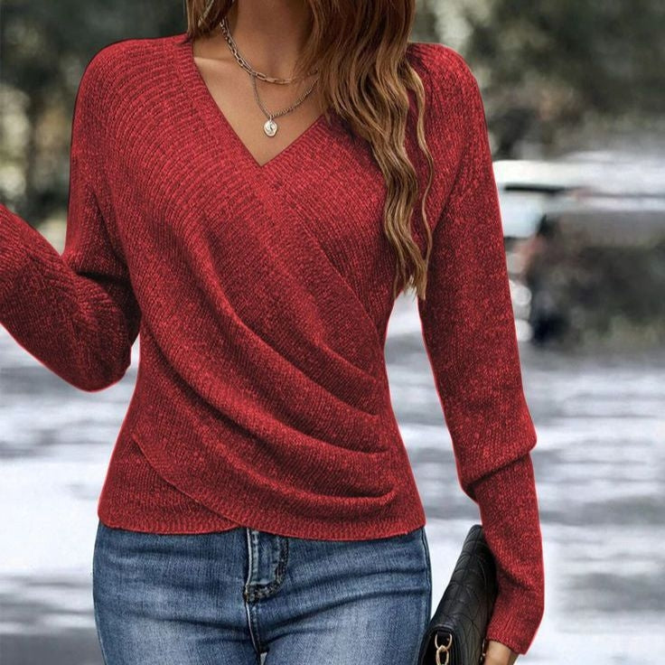 Federica - Jersey De Manga Larga Con Cuello En V