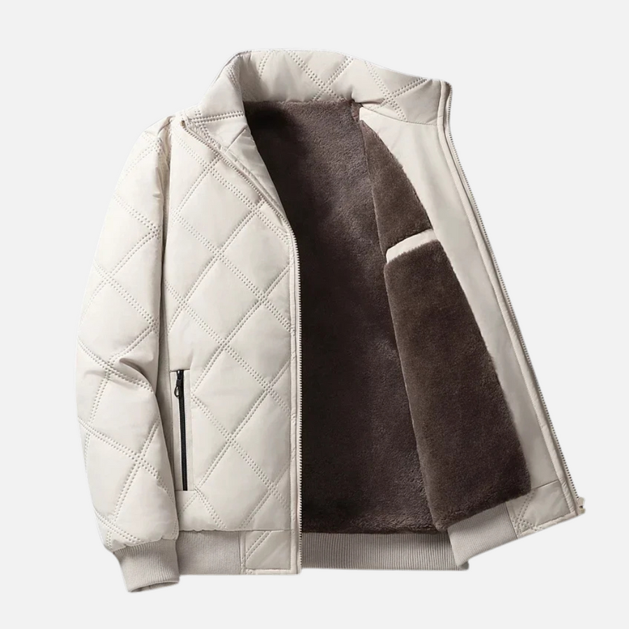 Grisson - Chaqueta Con Cuello Alto y Estampado De Rombos