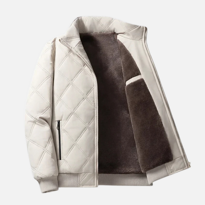 Grisson - Chaqueta Con Cuello Alto y Estampado De Rombos