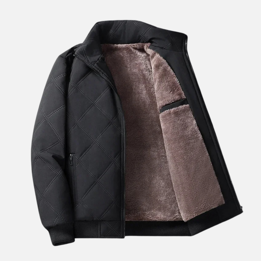 Grisson - Chaqueta Con Cuello Alto y Estampado De Rombos