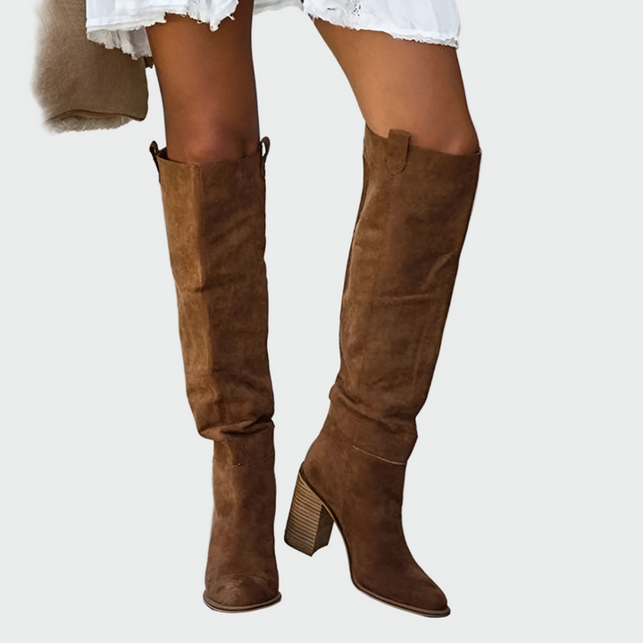 Giada - Elegantes Botas Altas De Cuero
