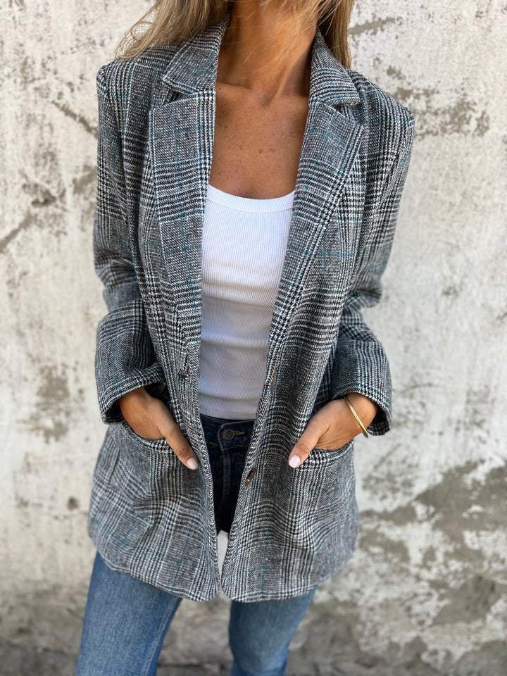 Elaina - Elegante Blazer De Invierno a Cuadros