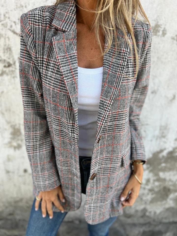Elaina - Elegante Blazer De Invierno a Cuadros