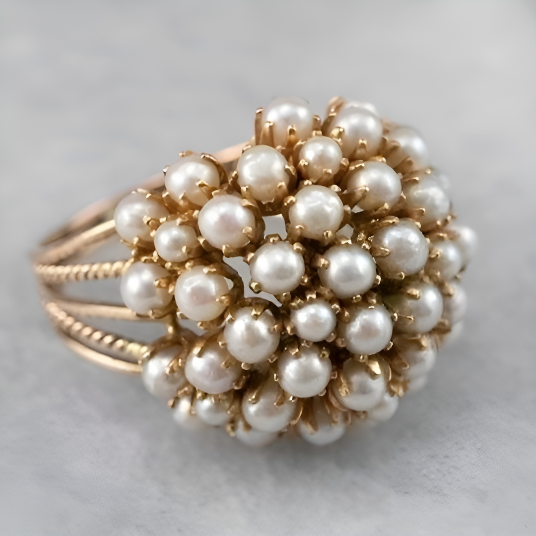 Sanja - Elegante Anillo Con Perla Engastada
