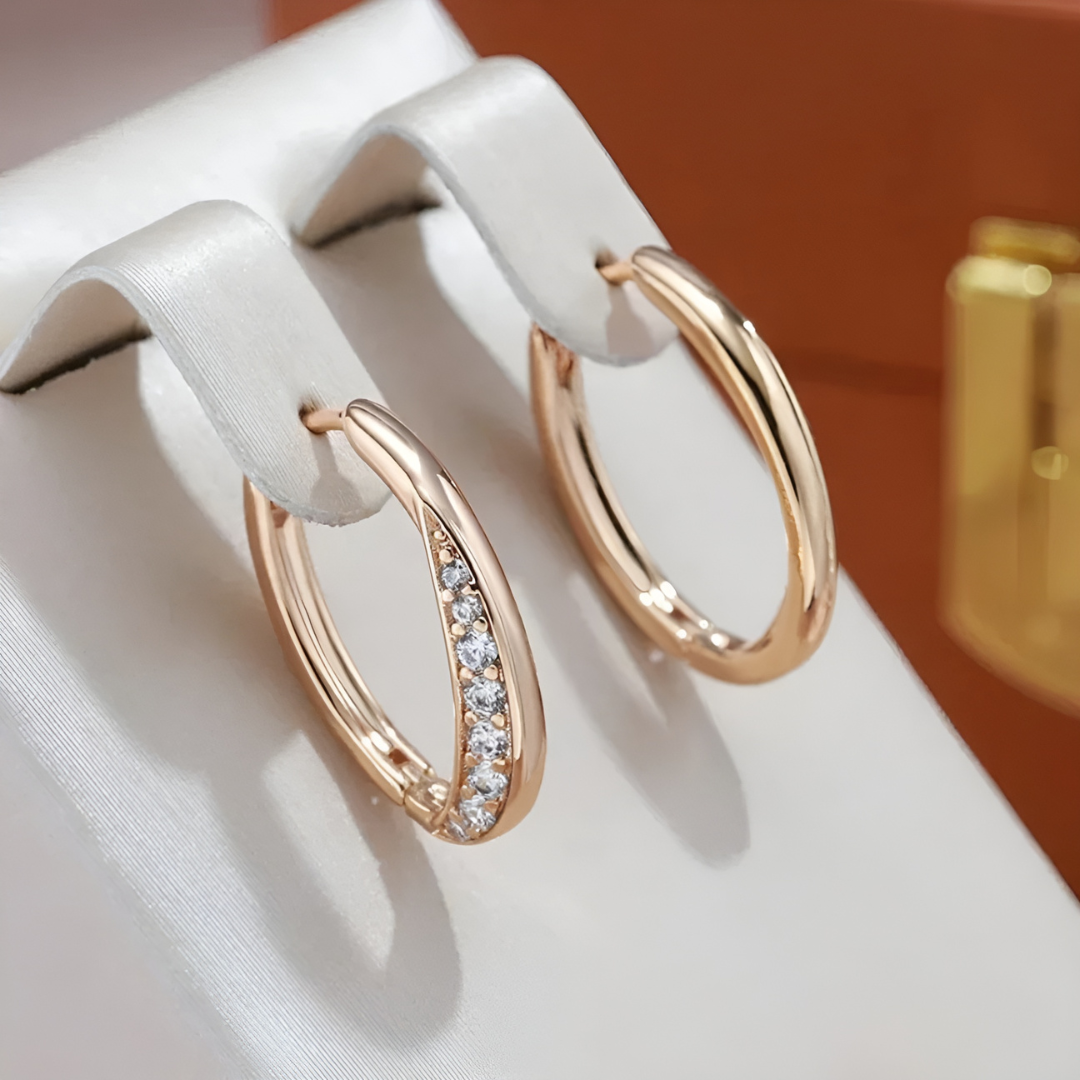 Emilija - Aros Exclusivos En Color Dorado