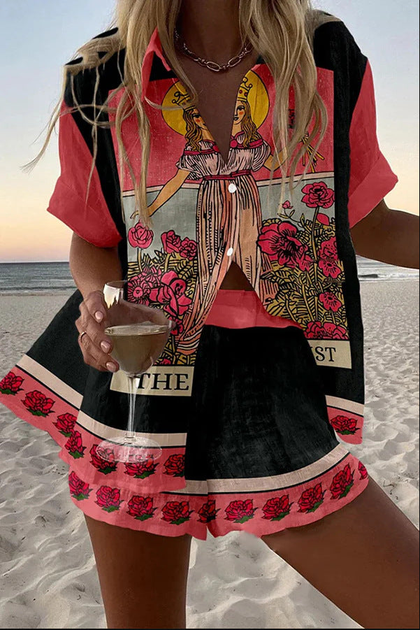 Yseline - Traje Corto En Lino Virgen Rosa