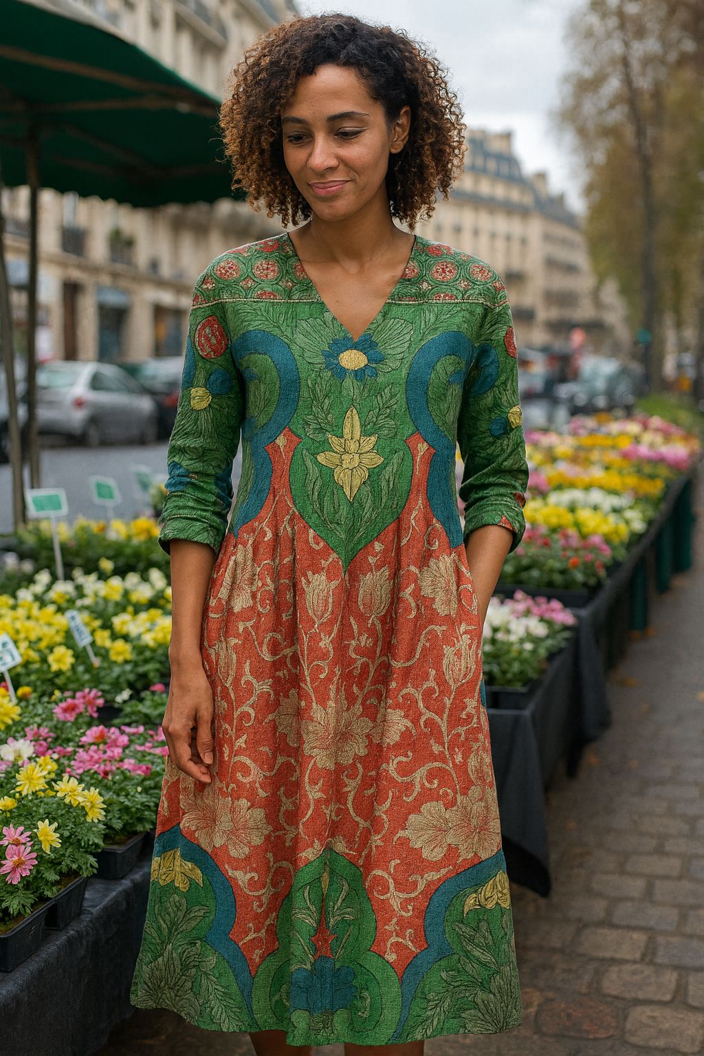 Bernadine - Maxivestido Floral Vintage