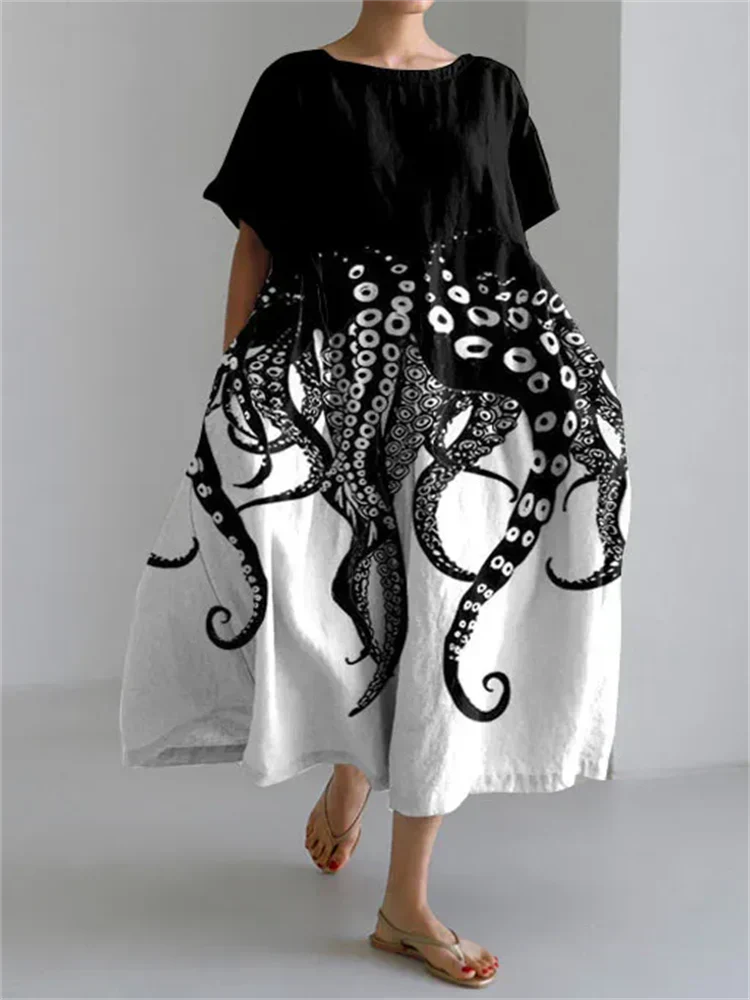 Raffaellaa – Vestido Artístico De Verano Con Libertad De Movimiento y Estilo Unico Para Días Informales