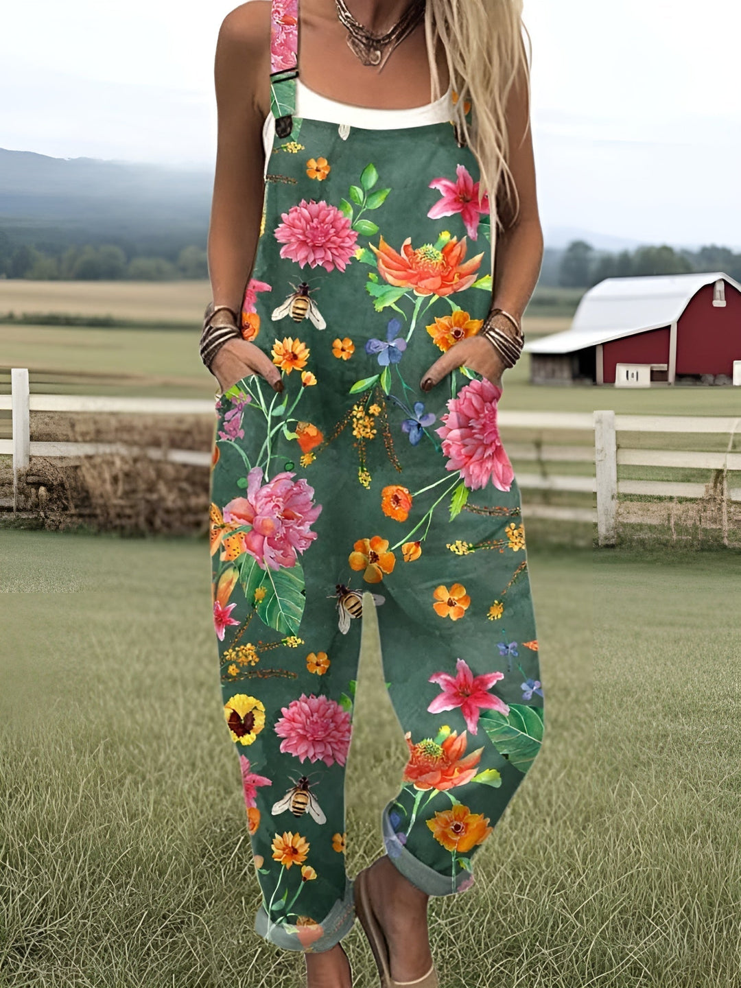 Żaneta - Elegante Mono Con Estampado Floral