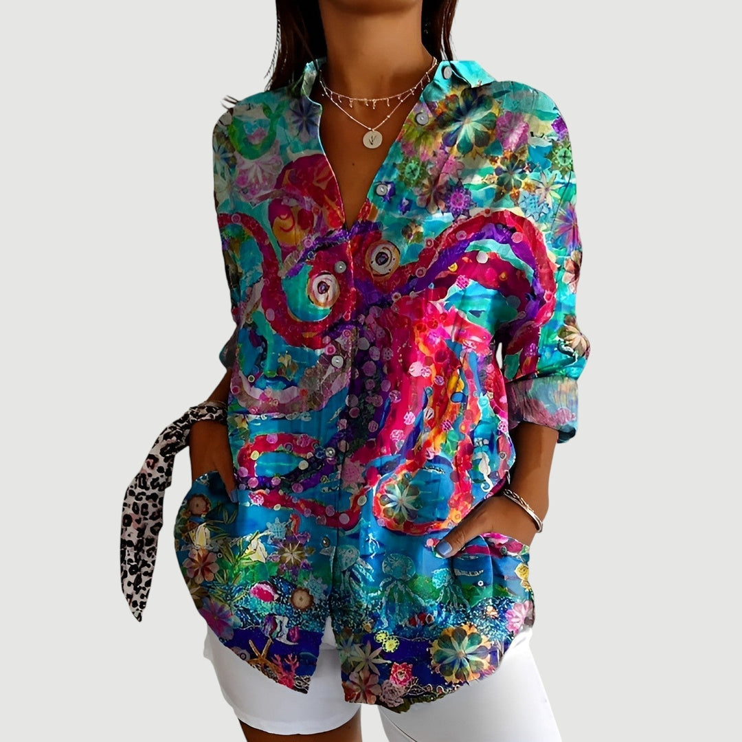 Grainne - Blusa Con Diseño Colorido