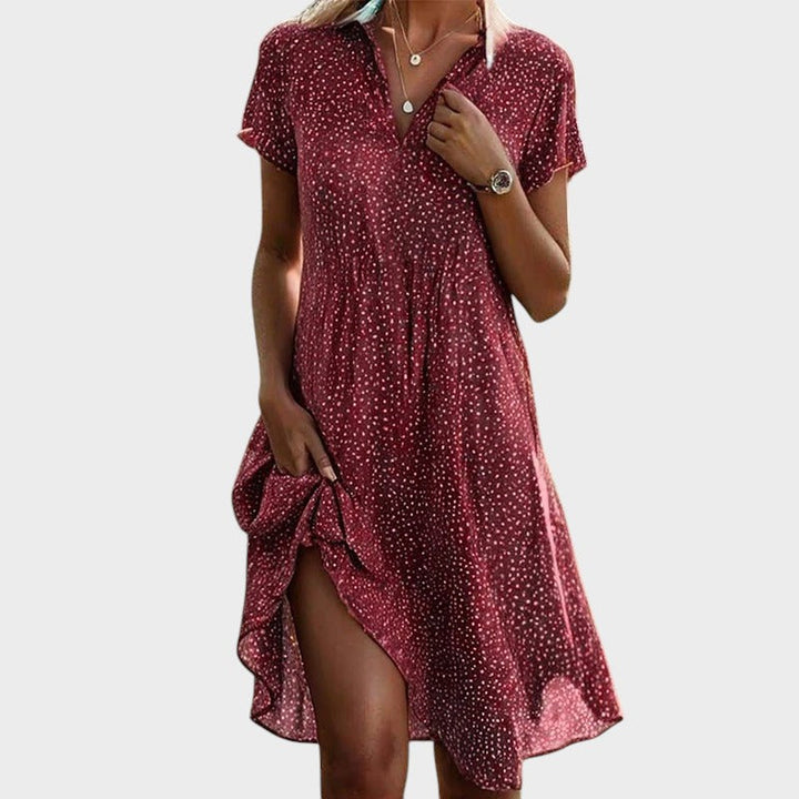 Else - Vestido Midi De Lunares