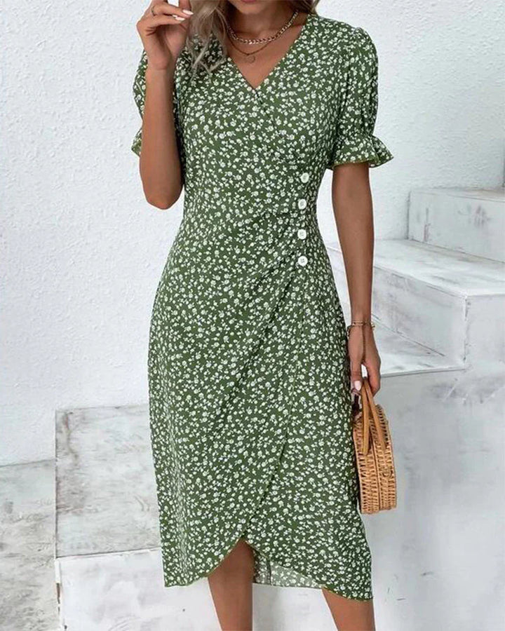 Tine - Vestido De Manga Corta Con Estampado Floral
