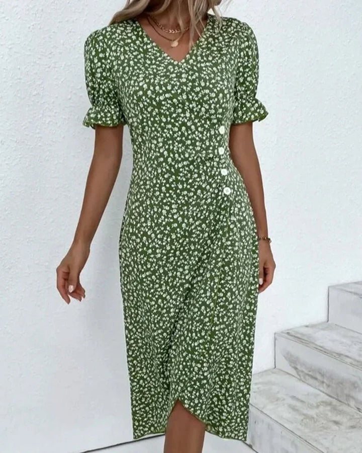 Tine - Vestido De Manga Corta Con Estampado Floral