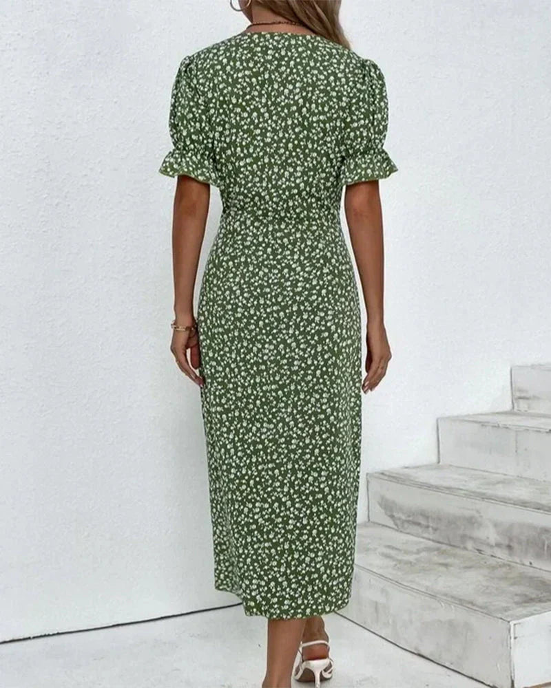 Tine - Vestido De Manga Corta Con Estampado Floral