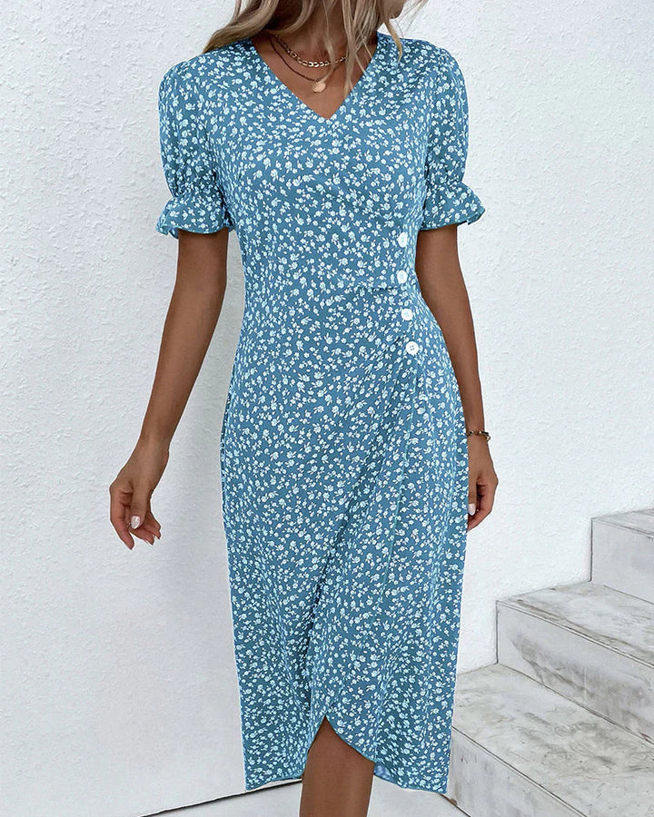 Tine - Vestido De Manga Corta Con Estampado Floral