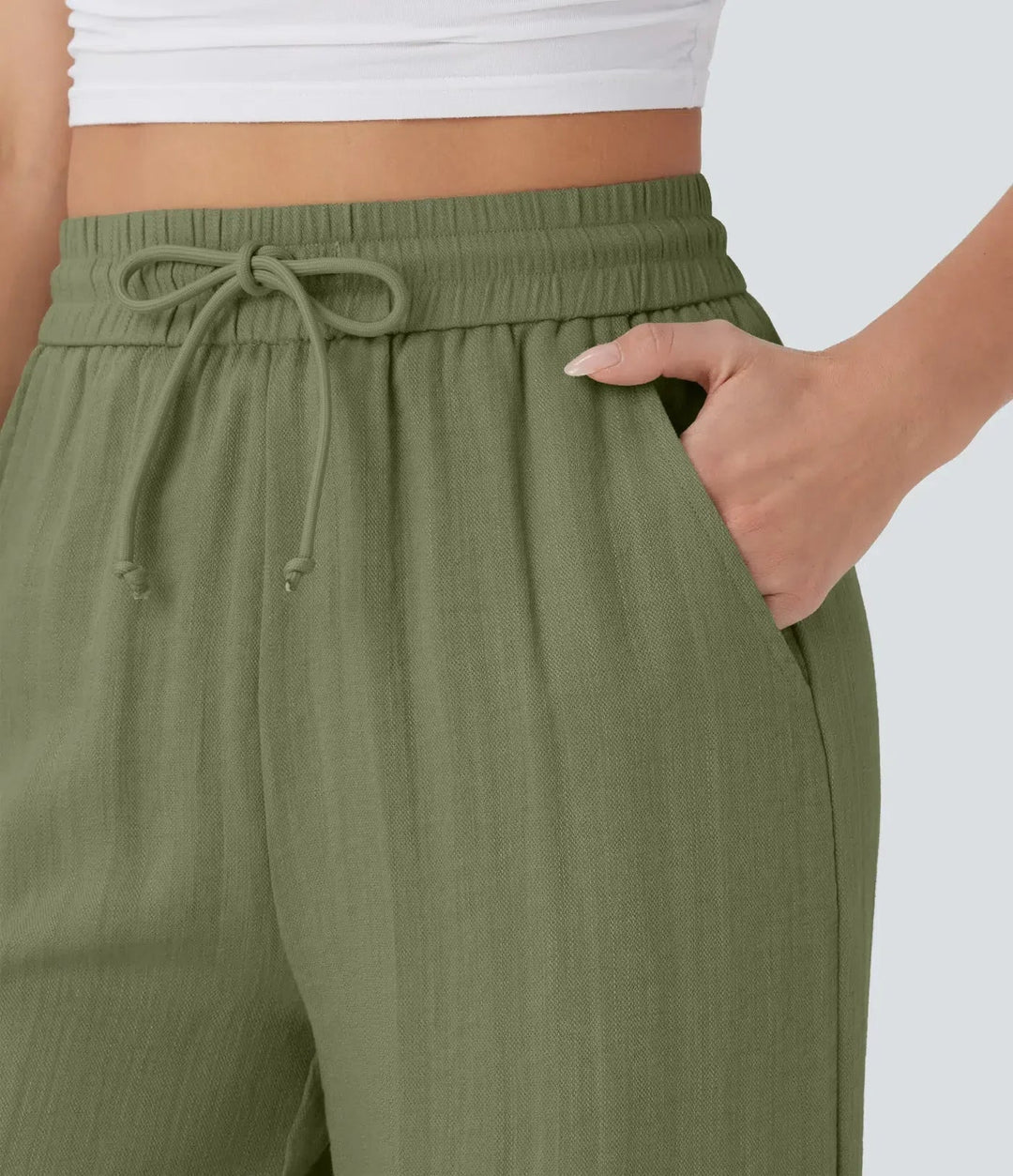 Zafeiria - Elegantes Pantalones De Lino