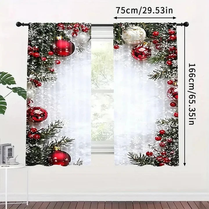 FrostLinen - Cortinas con Motivos Navideños