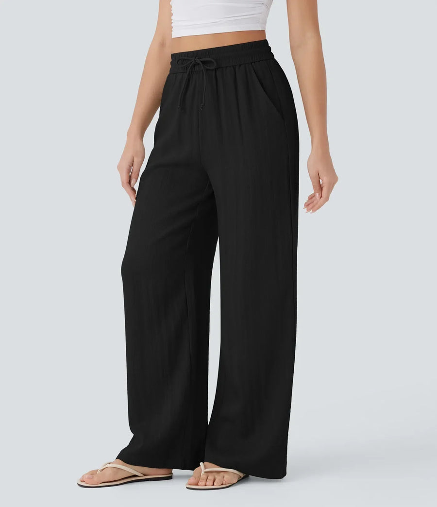 Zafeiria - Elegantes Pantalones De Lino