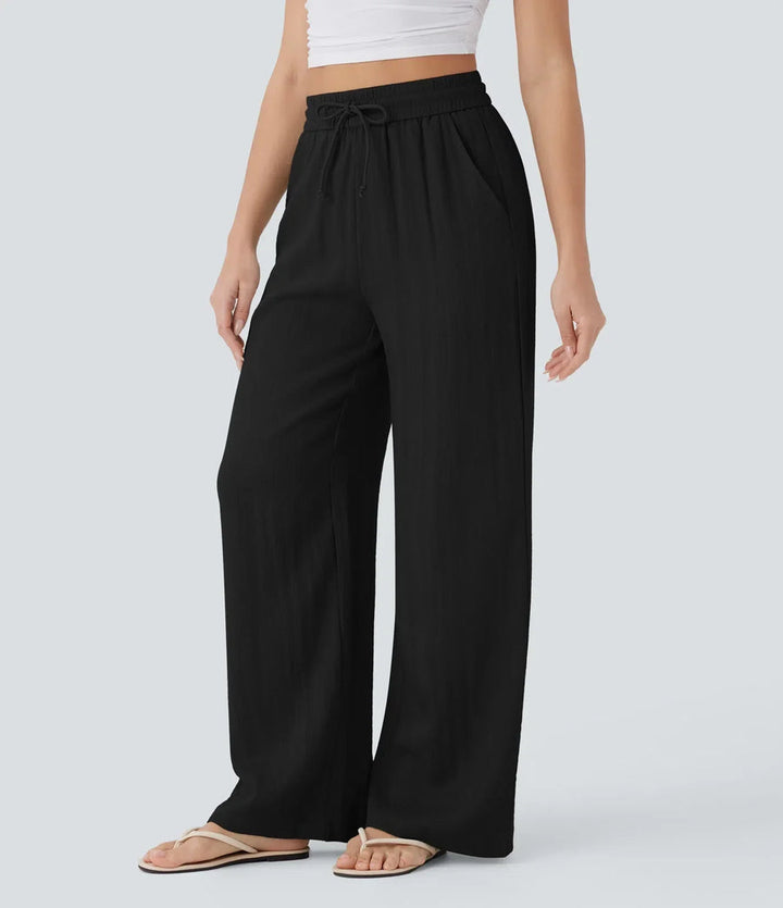 Zafeiria - Elegantes Pantalones De Lino