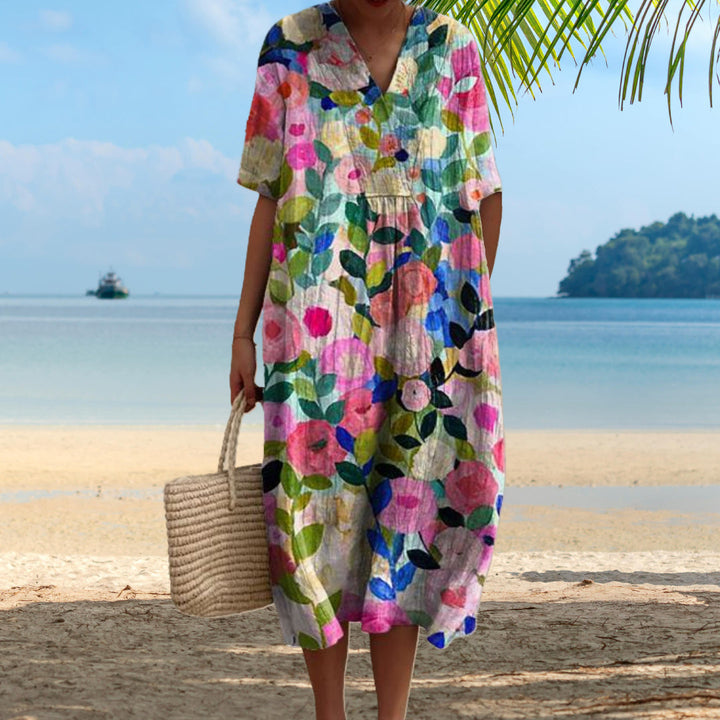 Lora - Vestido De Verano Floral Colorido