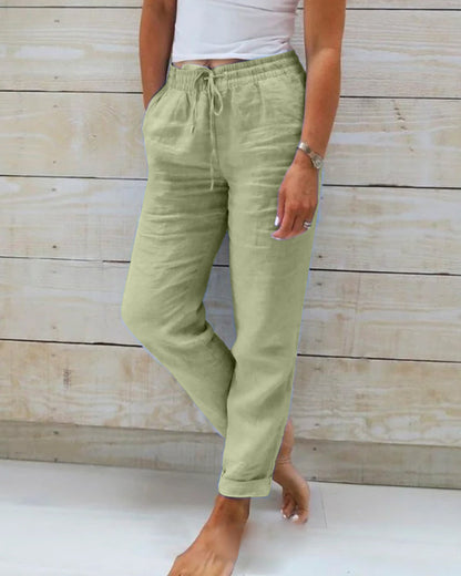 Roberta - Pantalones Casuales Con Cordón