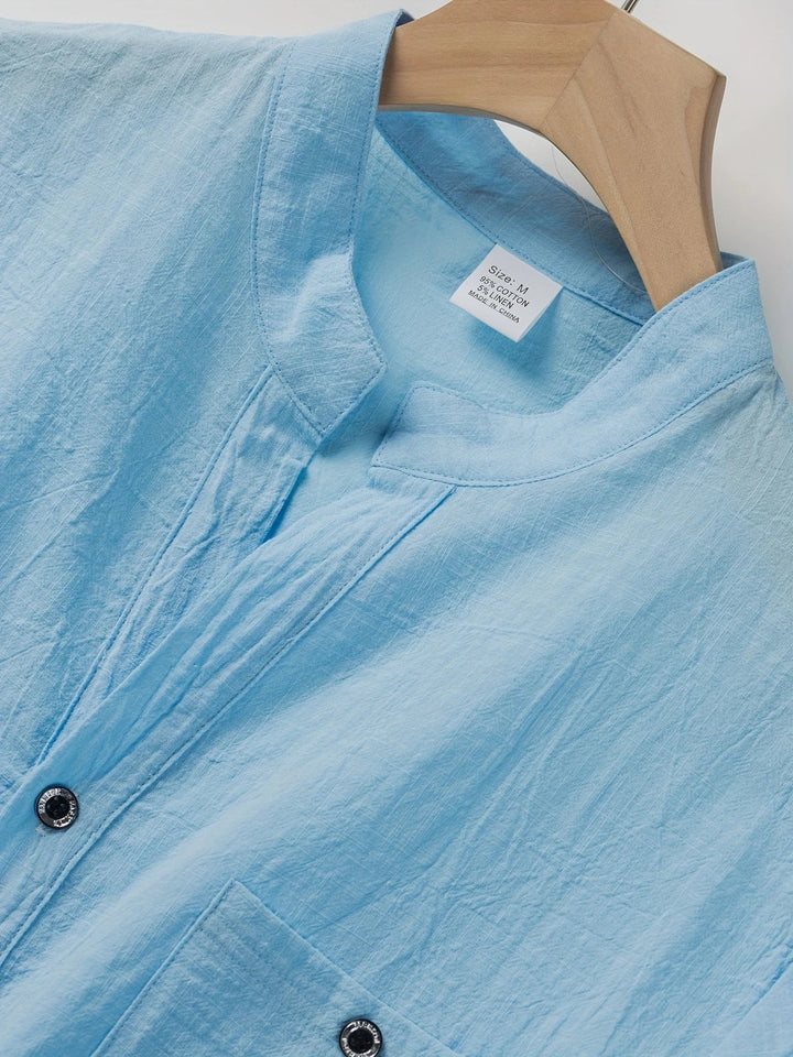 Markos - Camisa Informal De Manga Corta Con Botones