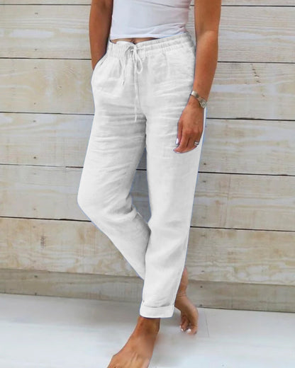 Roberta - Pantalones Casuales Con Cordón