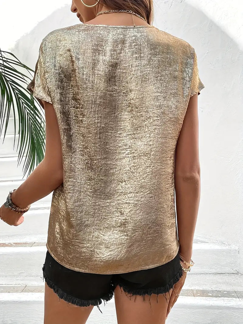 Erifyli - Elegante Blusa Con Cuello En V