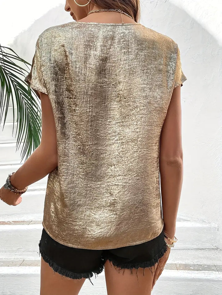 Erifyli - Elegante Blusa Con Cuello En V