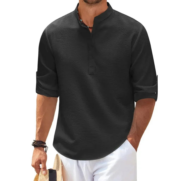 Tjeerd - Camisa Casual de Manga Larga