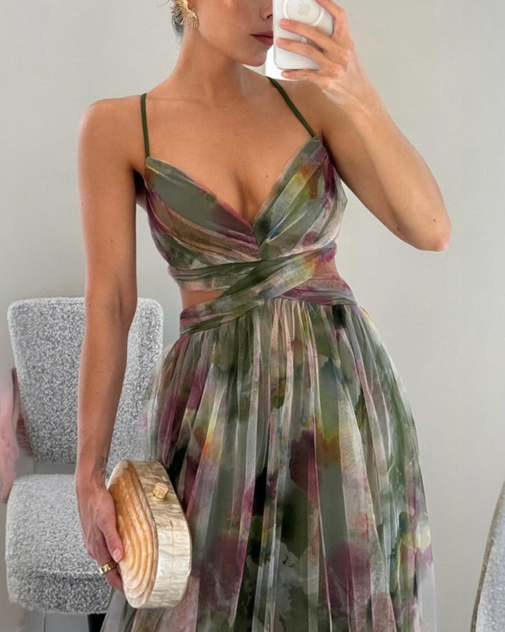 Túnica - Vestido Largo Con Estampado Floral
