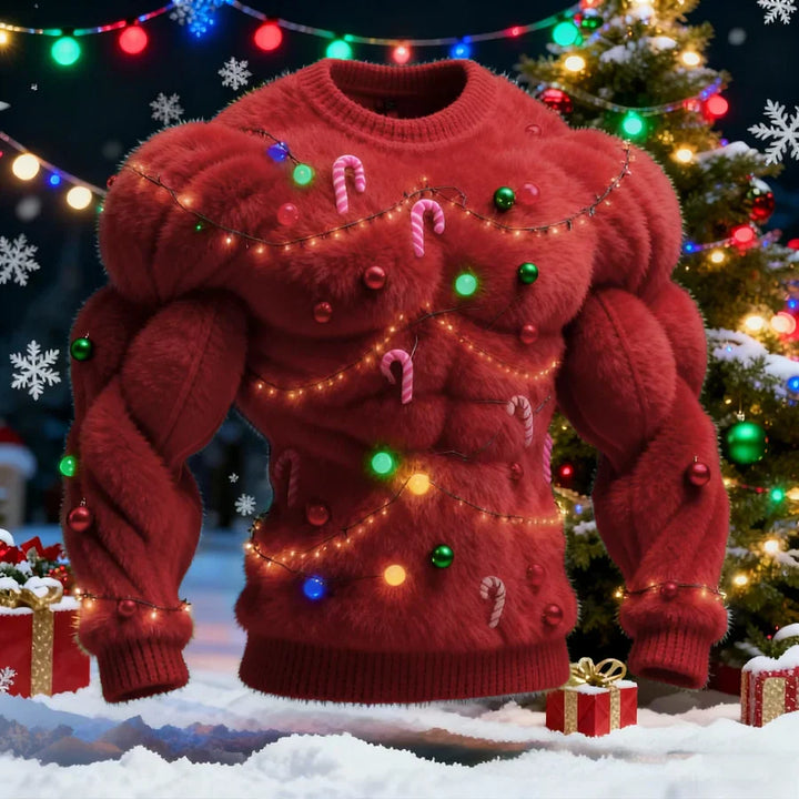Nissanka - Elegante Jersey De Manga Larga Con Diseño De árbol de Navidad