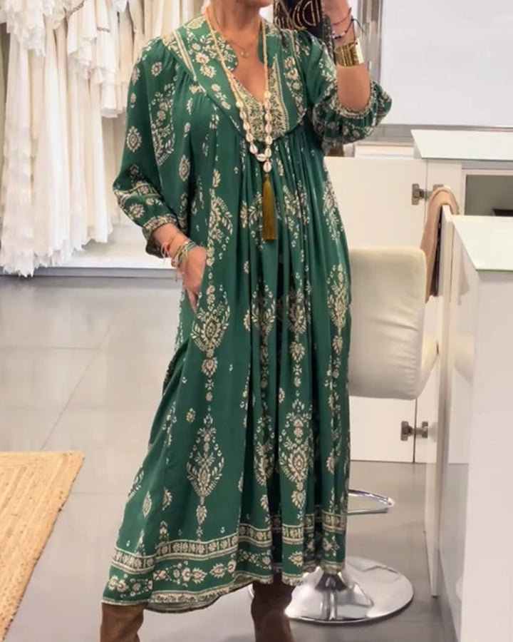 Zonia - Vestido Informal Estampado Con Bolsillos