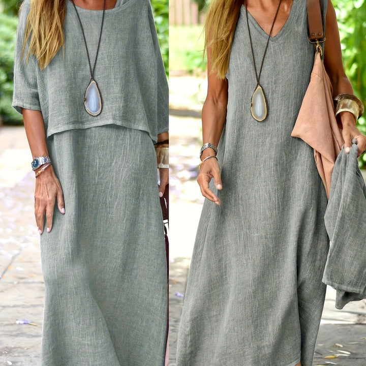 Arline - Vestido De Dos Piezas En Lino