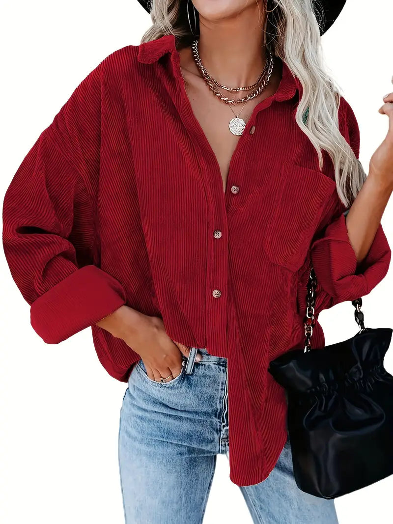 Irmela - Manga Larga Botón Camisa