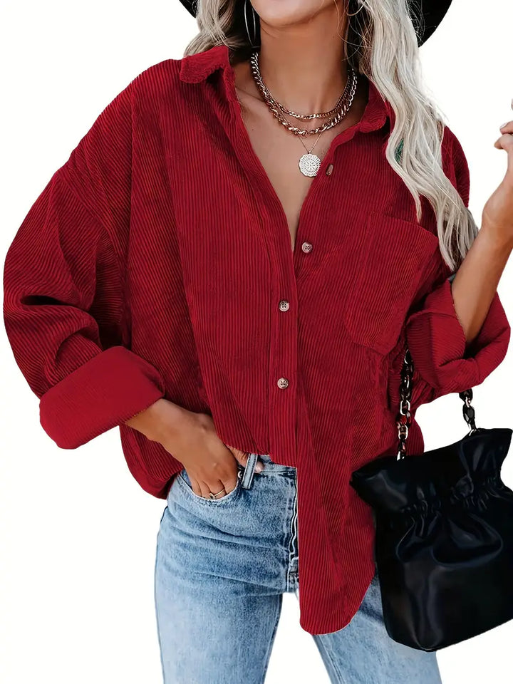 Irmela - Manga Larga Botón Camisa
