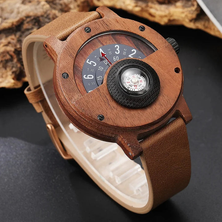 Stellan: Relojes de Madera con Correa de Cuero