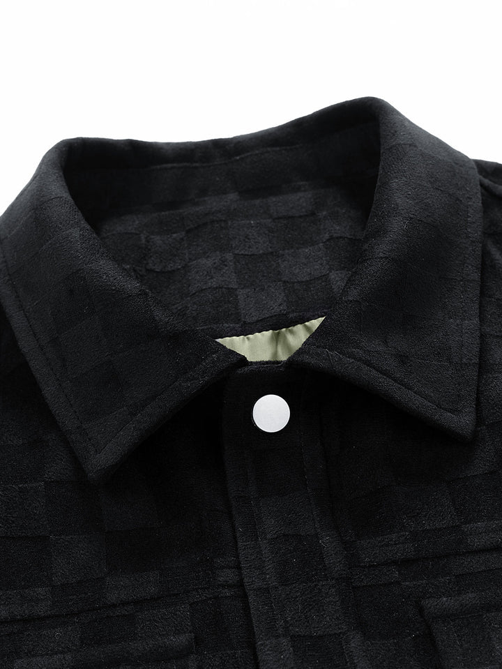 Leander - Chaqueta Con Bolsillos De Ante Sintético Con Estampado De Tablero De Ajedrez