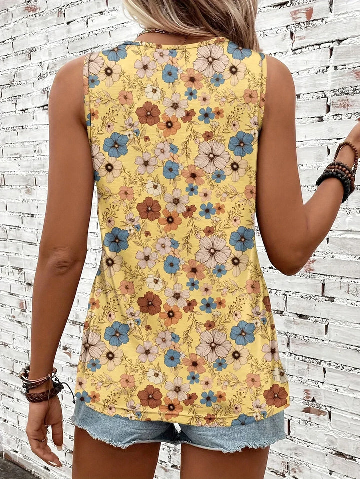Lilou - Top Informal De Verano Con Estampado Floral