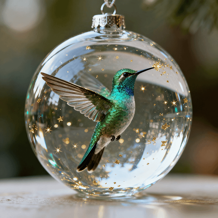 FrostFlight - Colección De Adornos Navideños De Cristal Con Simpáticos Pájaros