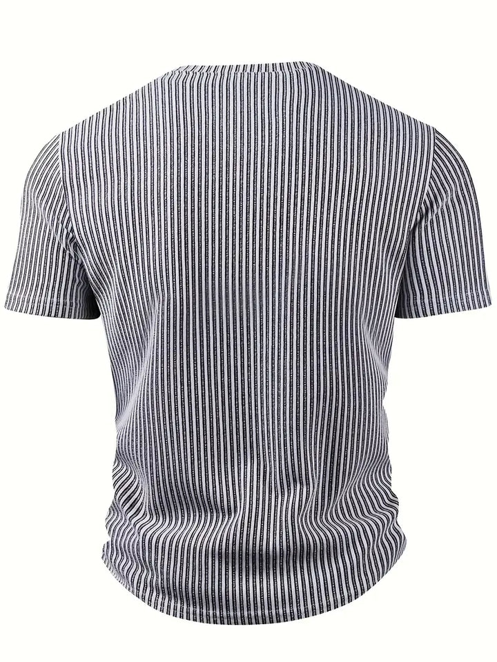 Cihan - Camisa Informal de Punto a Rayas