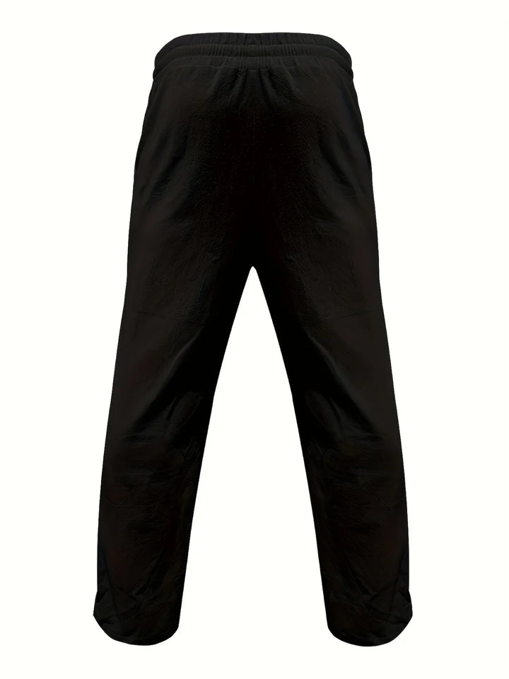 Beslan - Pantalones Elegantes De Pierna Recta Con Botones Dorados