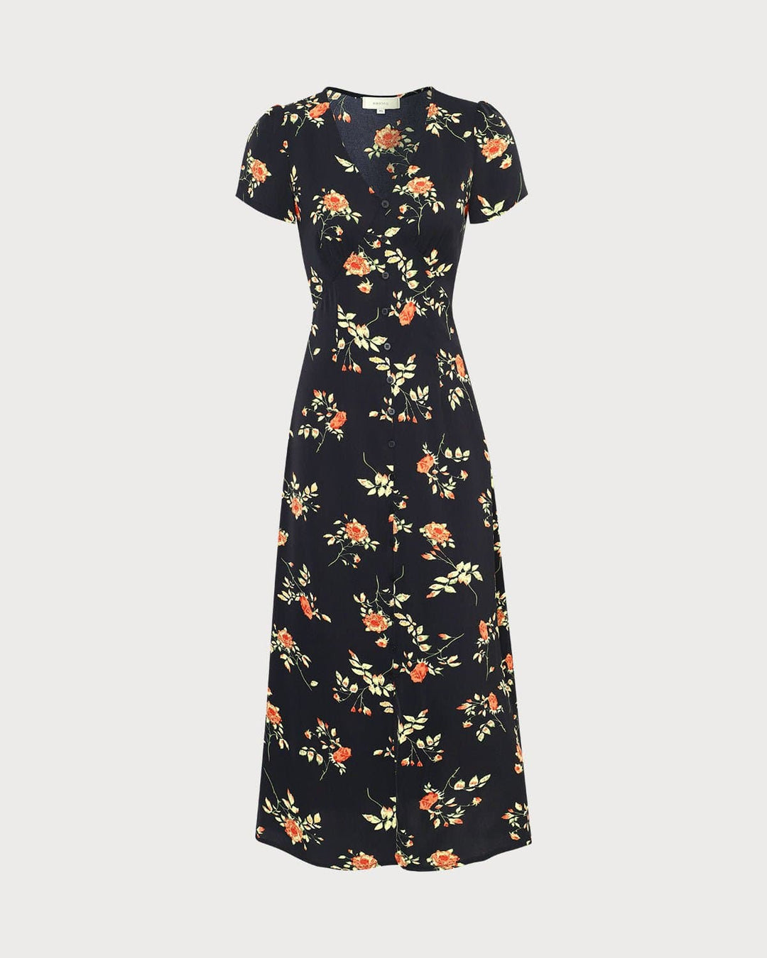 Kambria - Vestido Midi De Manga Corta Con Estampado De Flores