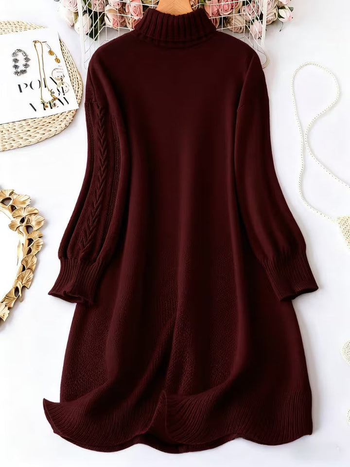 Malkina - Cómodo Vestido De Punto De Manga Larga