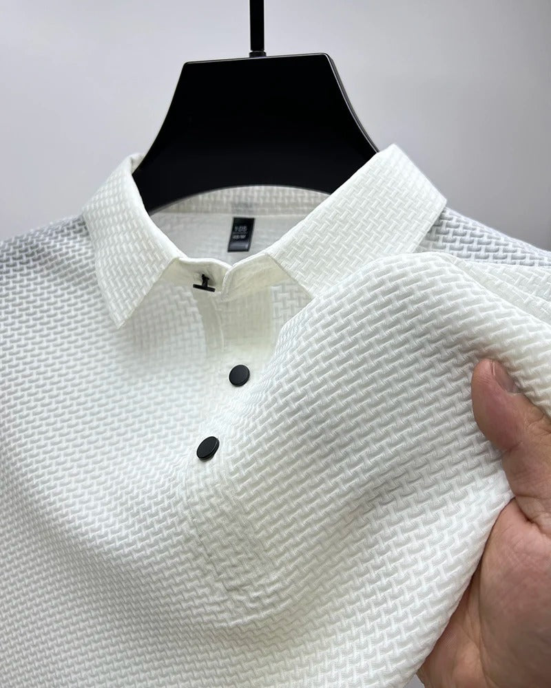 Prestigio - Polo Elástico de Manga Corta Camisa