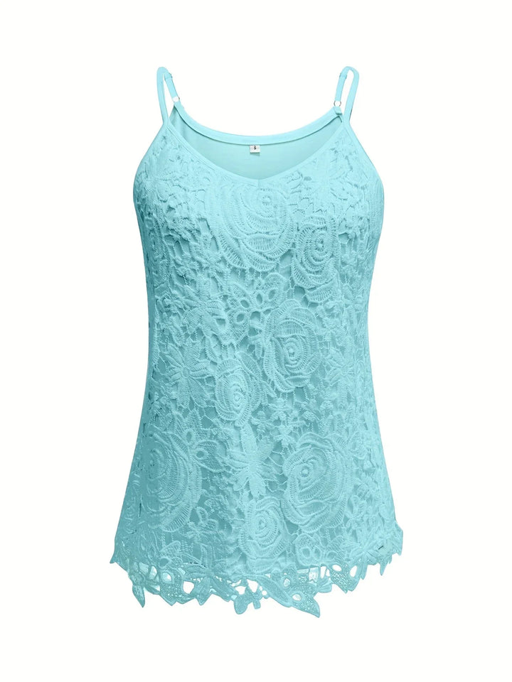 Juna - Elegante Sin Mangas Enlace Top Con Cuello En V