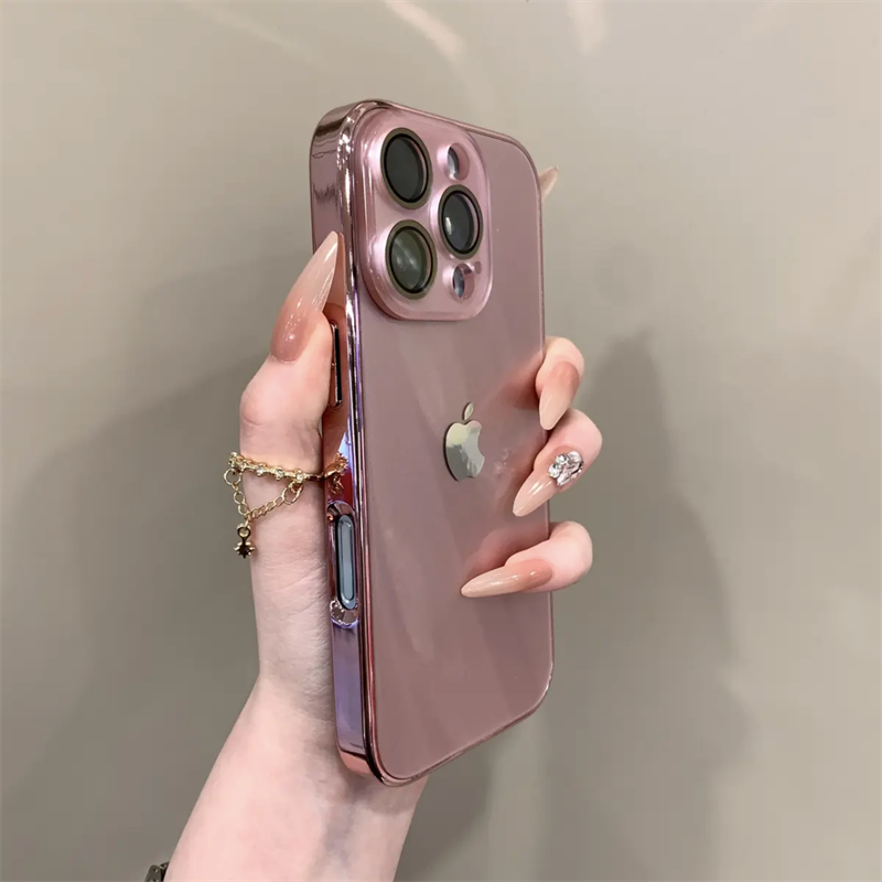 Chromelux - Funda De Cristal Electrochapado De Alta Calidad Para iPhone