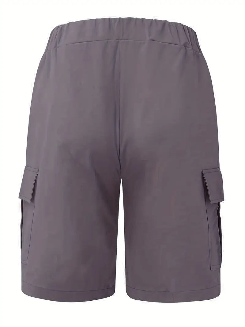 Jelte - Pantalones Cortos Cargo Informales Sin Elasticidad y Con Cordón