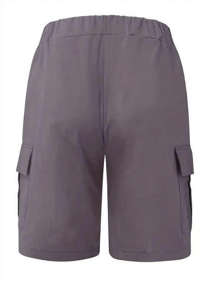 Jelte - Pantalones Cortos Cargo Informales Sin Elasticidad y Con Cordón